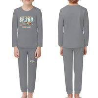 Thumbnail for SIAI-Marchetti SF.260D - Children Pajamas - Cartoon Chest + Name - Gray