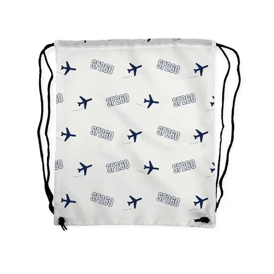 SIAI-Marchetti SF.260D - Drawstring Bag - 3D Pattern - White