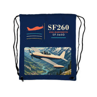 Thumbnail for SIAI-Marchetti SF.260D - Drawstring Bag - Classic - Dark Blue