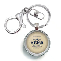 Thumbnail for SIAI-Marchetti SF.260D - Heritage - Circle Key Chain - Beige