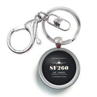Thumbnail for SIAI-Marchetti SF.260D - Heritage - Circle Key Chain - Black