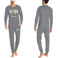 Thumbnail for SIAI-Marchetti SF.260D - Men Pajamas - Cartoon Chest + Name - Gray