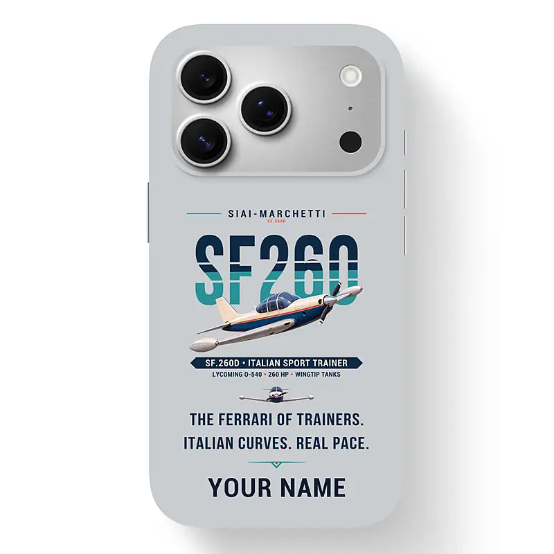 SIAI-Marchetti SF.260D - Original + Name - MagSafe iPhone 17 Pro - Light Gray