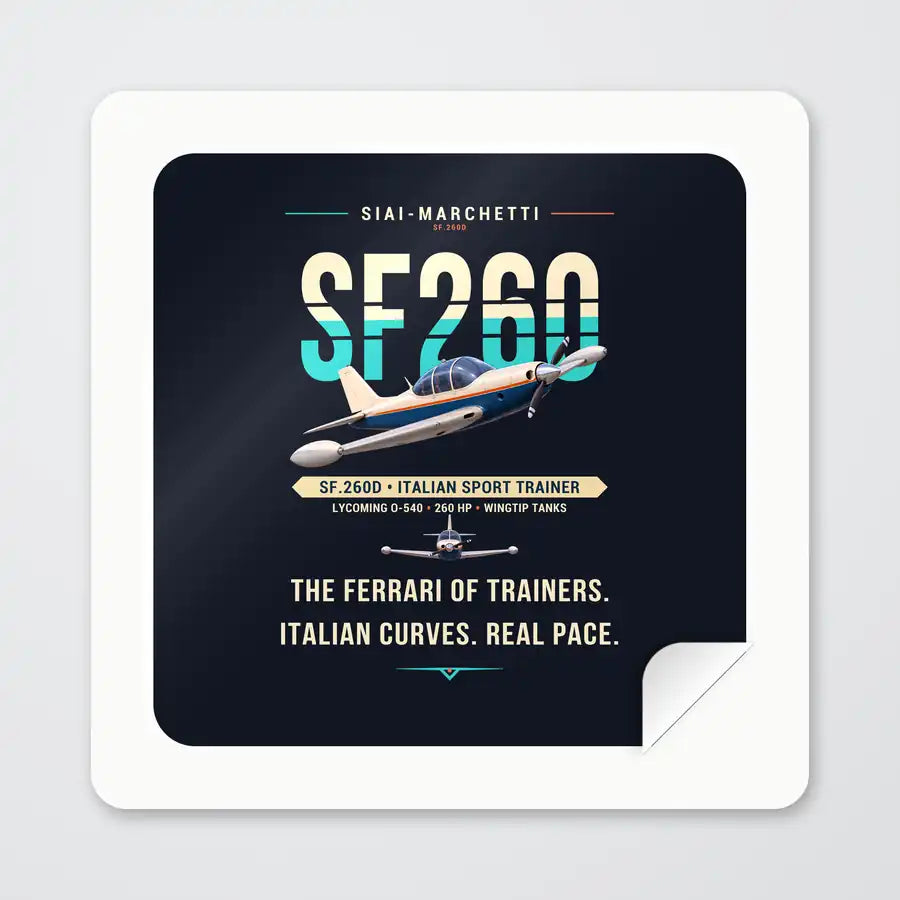 SIAI-Marchetti SF.260D - Original - Square Sticker - Peel