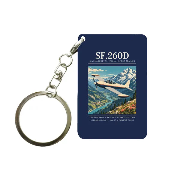 SIAI-Marchetti SF.260D - Poster - Key Chain - Navy Blue