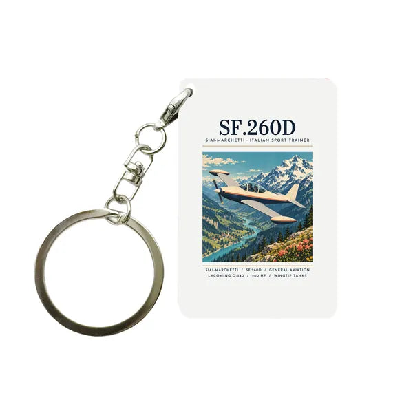 SIAI-Marchetti SF.260D - Poster - Key Chain - White