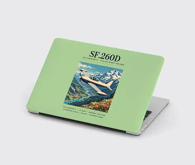 SIAI-Marchetti SF.260D - Poster - MacBook Case - Light Green