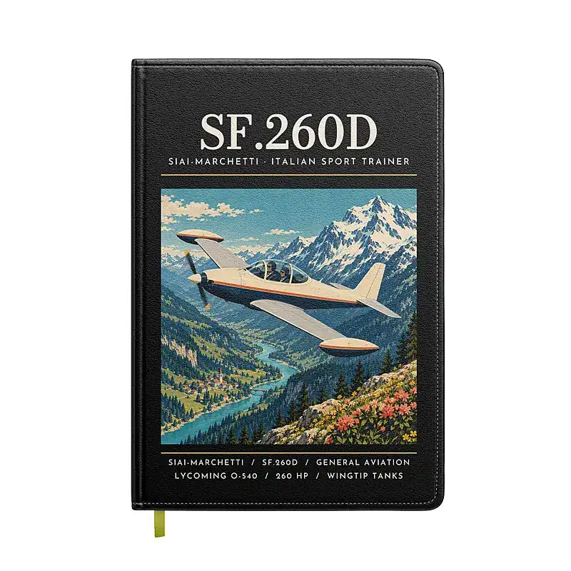 SIAI-Marchetti SF.260D - Poster - Notebook - Black