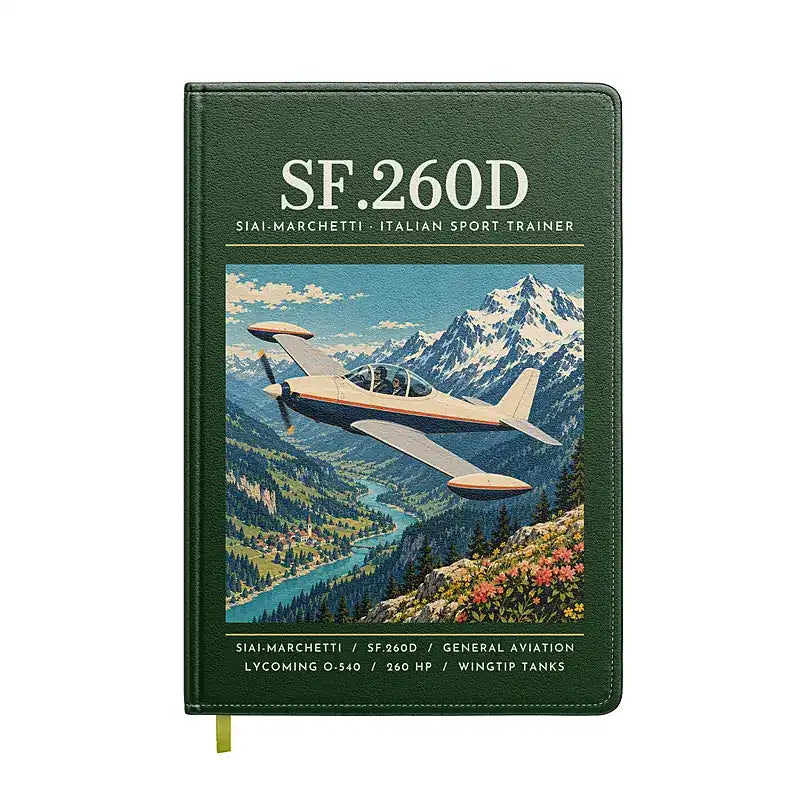 SIAI-Marchetti SF.260D - Poster - Notebook - Dark Green