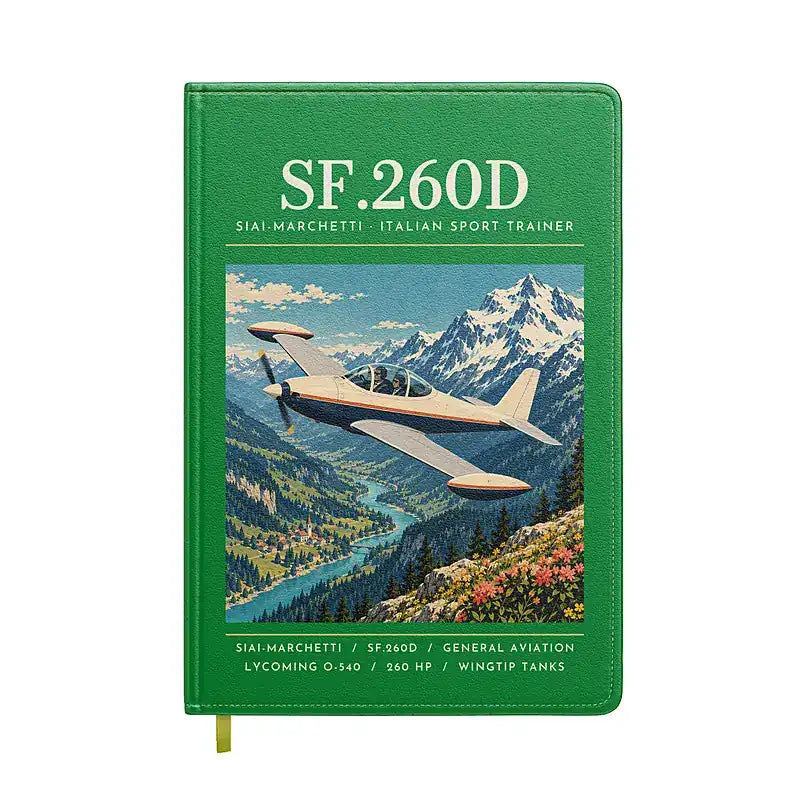 SIAI-Marchetti SF.260D - Poster - Notebook - Green