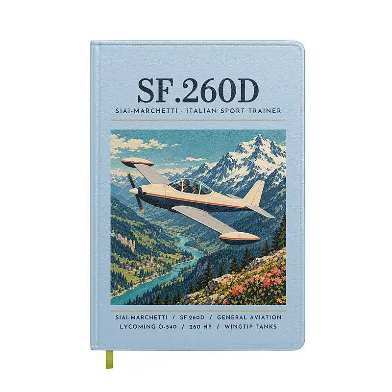 SIAI-Marchetti SF.260D - Poster - Notebook - Light Blue