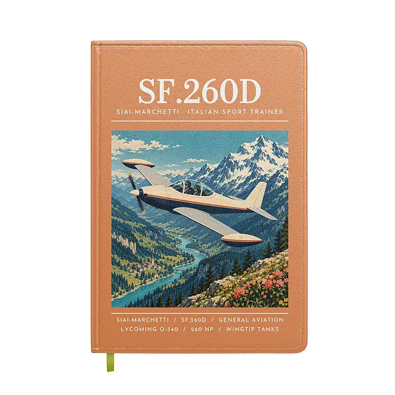 SIAI-Marchetti SF.260D - Poster - Notebook - Orange