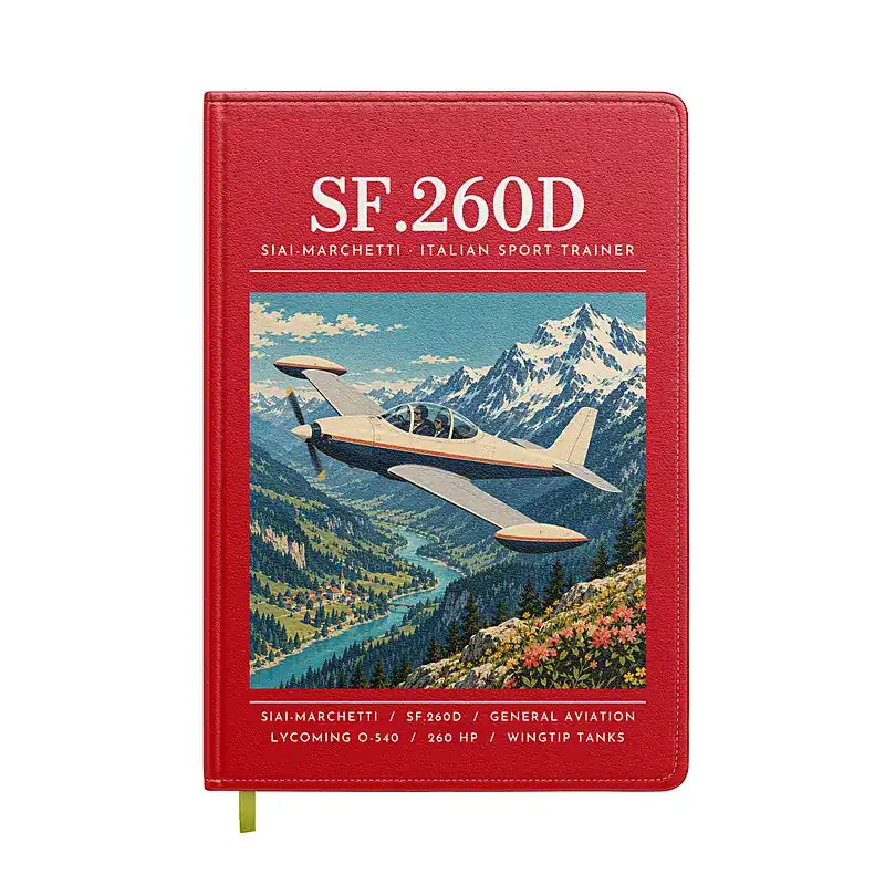 SIAI-Marchetti SF.260D - Poster - Notebook - Red