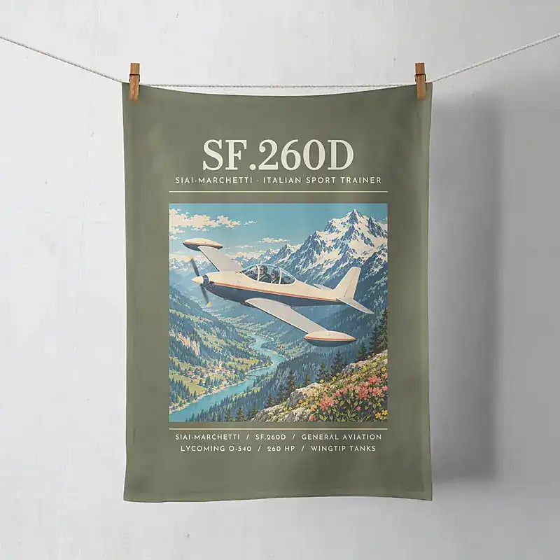 SIAI-Marchetti SF.260D - Poster - Towel - Green Army