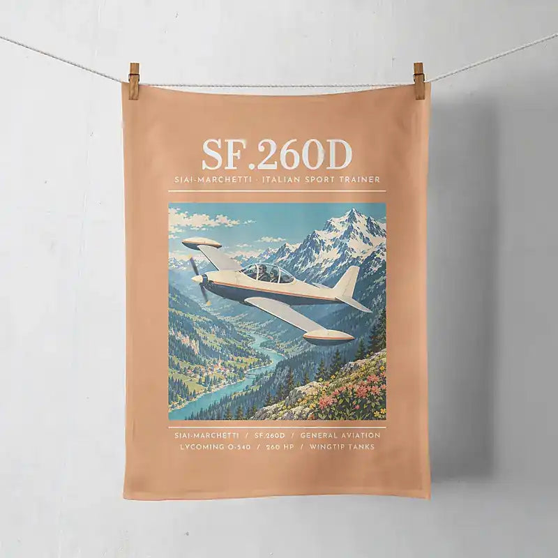 SIAI-Marchetti SF.260D - Poster - Towel - Orange