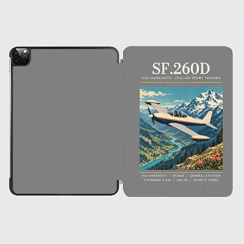 SIAI-Marchetti SF.260D - Poster - iPad Case - Gray
