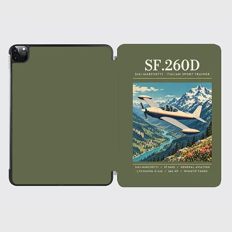 SIAI-Marchetti SF.260D - Poster - iPad Case - Green Army
