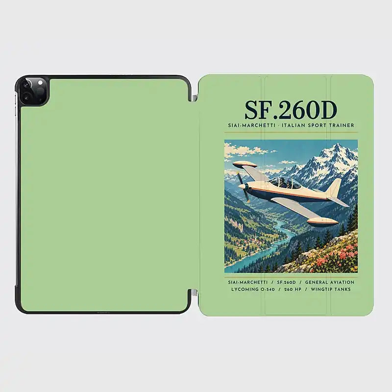 SIAI-Marchetti SF.260D - Poster - iPad Case - Light Green