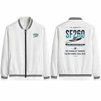Thumbnail for SIAI-Marchetti SF.260D Stylish Jackets - Baseball Collar - Original - White