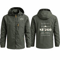 Thumbnail for SIAI-Marchetti SF.260D Stylish Jackets - Hooded Windbreaker - Heritage - Olive Green