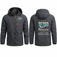 Thumbnail for SIAI-Marchetti SF.260D Stylish Jackets - Hooded Windbreaker - Original - Charcoal