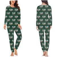 Thumbnail for SIAI-Marchetti SF.260D - Women Pajamas - Cartoon Pattern - Dark Green
