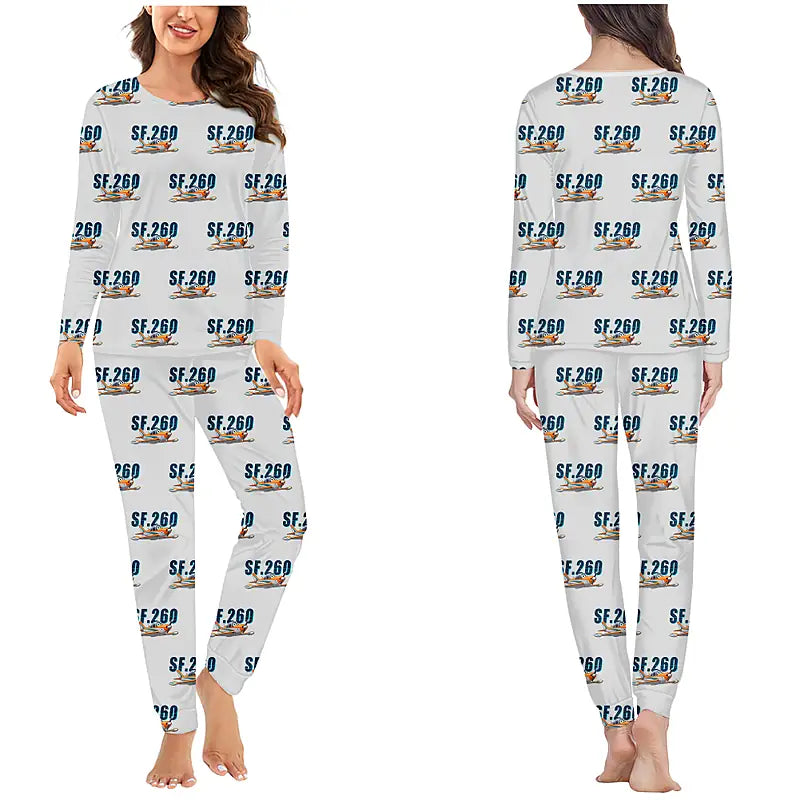 SIAI-Marchetti SF.260D - Women Pajamas - Cartoon Pattern - Light Gray