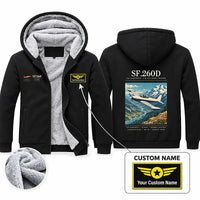 Thumbnail for SIAI-Marchetti SF.260D Zipped Sweatshirts - Poster + Name - Black
