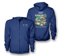 Thumbnail for SID - Poster - Zipped Hoodie - Blue