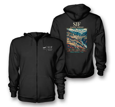 SIF - Poster - Zipped Hoodie - Black