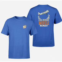 Thumbnail for SIGNAL 464 - Stall Recovery Muscle Memory - Double-Side T-Shirt design on blue double side t shirt