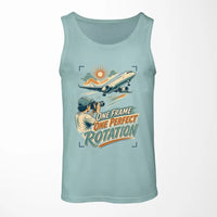 Thumbnail for One Frame One Perfect Rotation design on light green tank top
