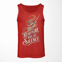 Thumbnail for Read The Air Ride The Silence design on red tank top