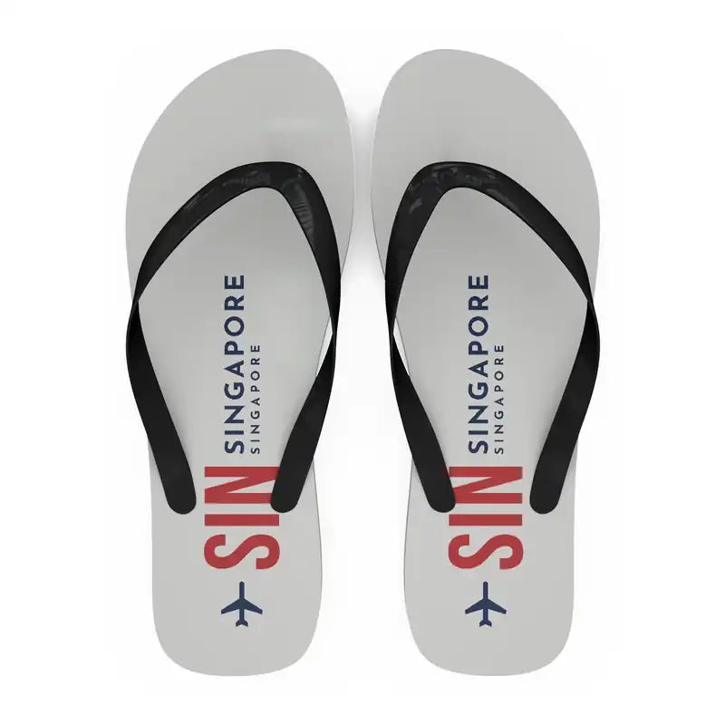 Singapore Changi International Airport (SIN) Slippers & Flip Flops - Slippers - Flip Flops - Code - White