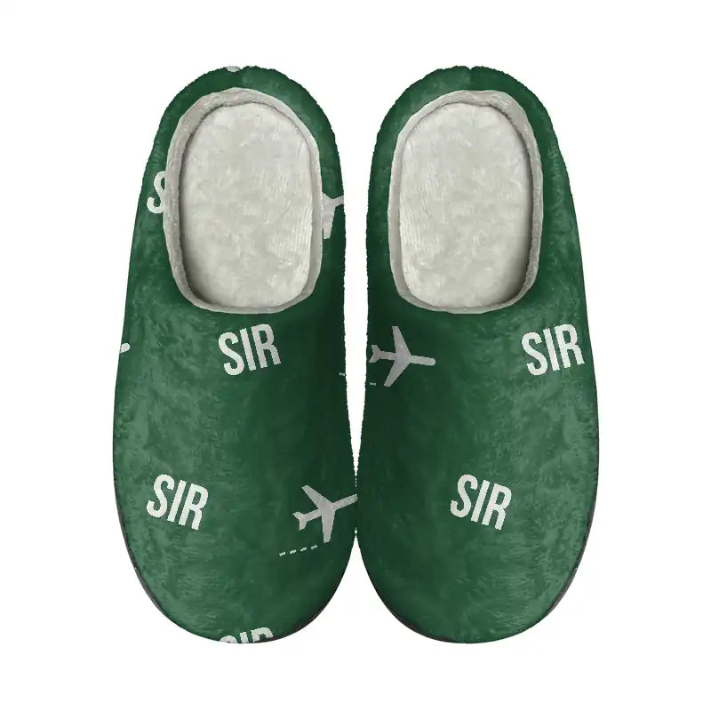 Sion Airport (SIR) Slippers & Flip Flops - Slippers - Cotton - Pattern - Green