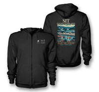 Thumbnail for SIT - Poster - Zipped Hoodie - Black