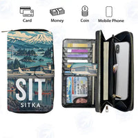 Thumbnail for Sitka Rocky Gutierrez Airport (SIT) Leather Wallets - Zip Long Wallet - Scene