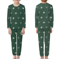 Thumbnail for Sarajevo International Airport (SJJ) Pajamas - Children Pajamas - Dark Green