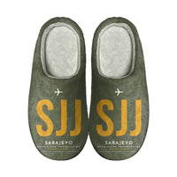 Thumbnail for Sarajevo International Airport (SJJ) Slippers & Flip Flops - Slippers - Cotton - Code - Same - Green Army