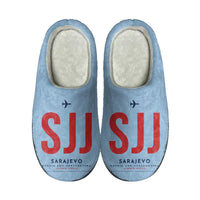Thumbnail for Sarajevo International Airport (SJJ) Slippers & Flip Flops - Slippers - Cotton - Code - Same - Light Blue