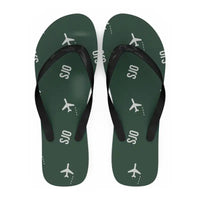 Thumbnail for Juan Santamaría International Airport (SJO) Slippers & Flip Flops - Slippers - Flip Flops - Pattern - Dark Green