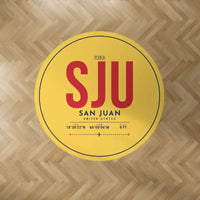 Thumbnail for Luis Muñoz Marín International Airport San Juan (SJU) Carpets - Carpet Round - ID Tag - Yellow