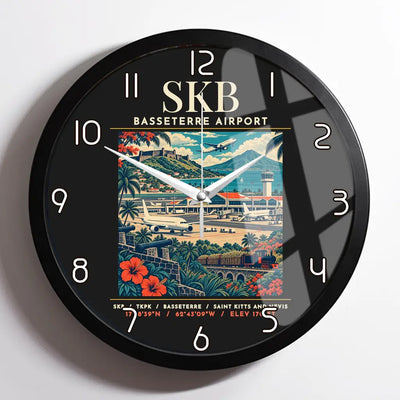 SKB - Poster - Wall Clock Framed - Black