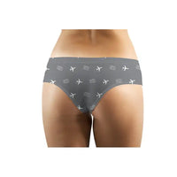Thumbnail for St Kitts Robert L. Bradshaw International Airport (SKB) Women Panties - Pattern - Gray - Back