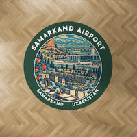 Thumbnail for Samarkand International Airport (SKD) Carpets - Carpet Round - Badge - Dark Green