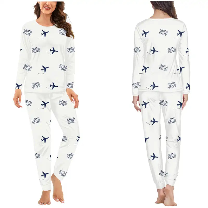 Samarkand International Airport (SKD) Pajamas - Women Pajamas - White