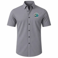 Thumbnail for Thessaloniki Airport “Makedonia” (SKG) Shirts - Short Sleeve Shirt - Badge - Gray