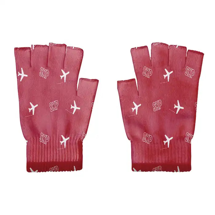 Skopje International Airport (SKP) Gloves - Gloves - Cut - Pattern - Red