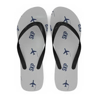 Thumbnail for Skopje International Airport (SKP) Slippers & Flip Flops - Slippers - Flip Flops - Pattern - Light Gray