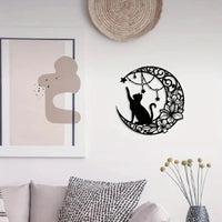 Thumbnail for Moon Cat Modern Metal Sign - view 3